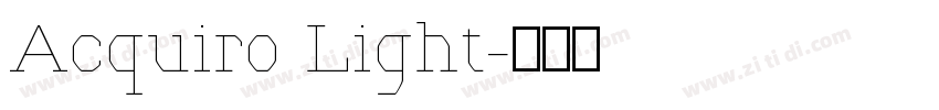 Acquiro Light字体转换